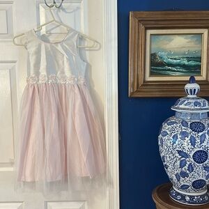 Jayne Copeland Elizabeth Style Satin & Tulle Easter Flower Girl Dress Size 8
